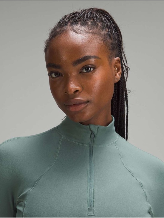 Lululemon Its Rulu Run Cropped Half Zip Size 8 - Picture 10 of 13